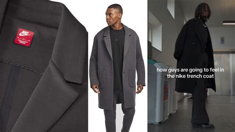 fake nike tech meme|nike fleece trench coat meme.